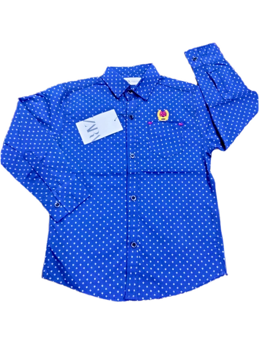 Blue Dot Pattern casual Shirt